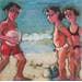 Peinture Vacances d'été par Doucedame Christine | Tableau Figuratif Scènes de vie Acrylique
