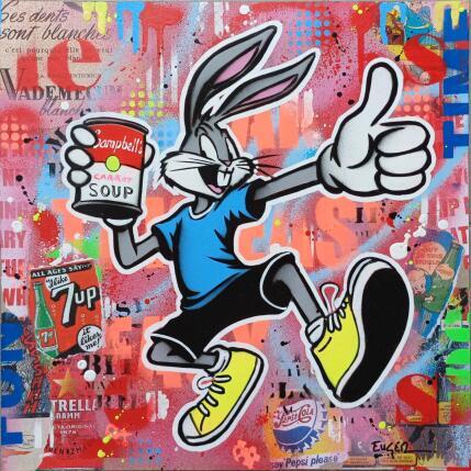 Painting Bunny's soup by Euger Philippe | Painting Pop-art Acrylic, Gluing Pop icons
