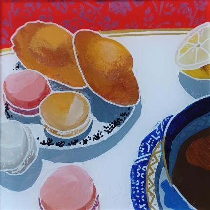 Painting Marcel hésitait sur le dessert by Auriol Philippe | Painting Figurative Acrylic, Plexiglass, Posca Still-life