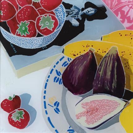 Painting Oscar aimait les figues mûres  by Auriol Philippe | Painting Figurative Acrylic, Plexiglass, Posca Pop icons, Still-life