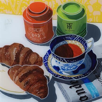 Painting Breakfast mondial by Auriol Philippe | Painting Figurative Acrylic, Plexiglass, Posca Still-life