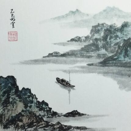 Peinture Journey par Du Mingxuan | Tableau Figuratif Aquarelle, Encre Paysages