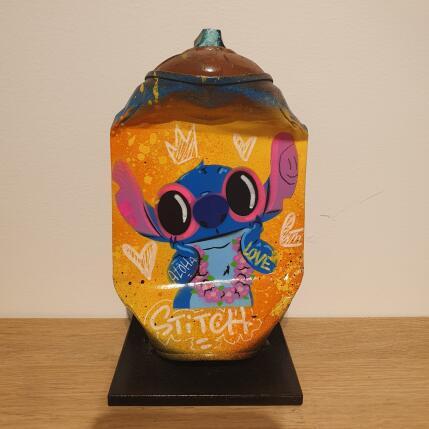 Sculpture STITCH ALOHA par Kedarone | Sculpture Pop-art Acrylique, Graffiti Icones Pop