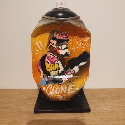Sculpture CLONE 2321 by Kedarone | Sculpture Pop-art Acrylic, Graffiti Pop icons