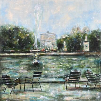 Painting Jardin des Tuileries by Solveiga | Painting  Acrylic