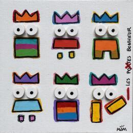 Painting TRIBU by Mam | Painting Pop-art Acrylic Minimalist, Pop icons, Portrait