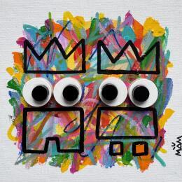 Painting 2 POTES by Mam | Painting Pop-art Acrylic Pop icons, Portrait, Society