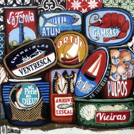 Painting Latas marineras by Villanueva Puigdelliura Natalia | Painting Figurative