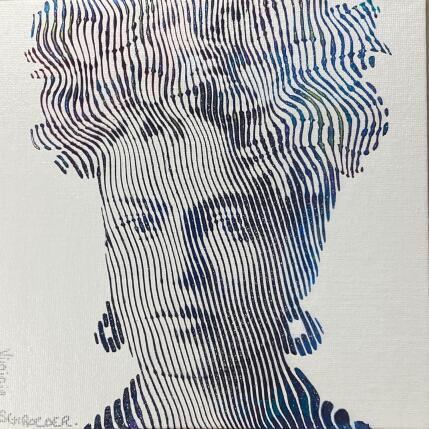 Gemälde Frida - Les fleurs et l'art comme refuge intérieur von Schroeder Virginie | Gemälde Pop-Art Acryl Pop-Ikonen