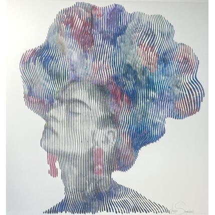 Painting Frida Khalo - The dream wears flowers by Schroeder Virginie | Painting Pop-art Acrylic Pop icons