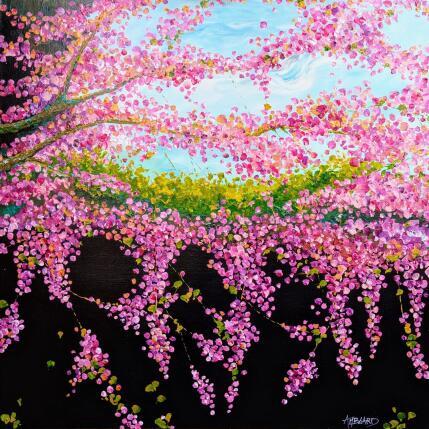 Painting Fleurs de cerisier by Amblard Florence | Painting Impressionism Acrylic Nature