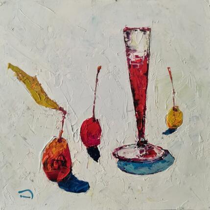 Painting Campari sans glace by Tomàs | Painting Impressionism Oil Still-life
