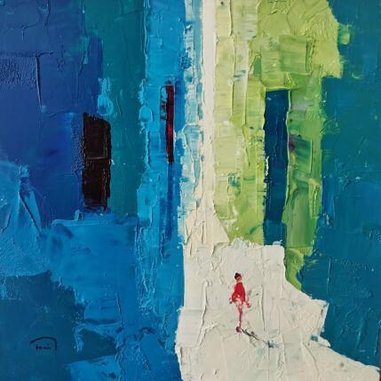 Painting La chemise rouge by Tomàs | Painting Abstract Oil Life style, Society
