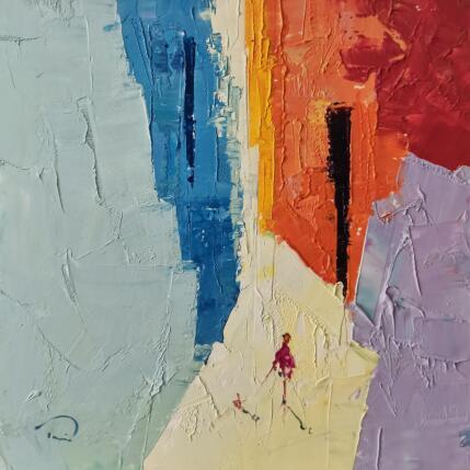 Painting Bonjour by Tomàs | Painting Abstract Oil Life style, Society