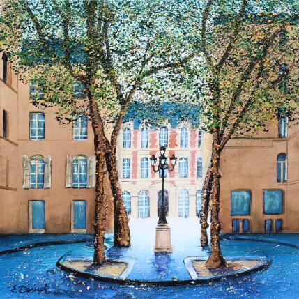 Peinture À l'ombre de la rue Furstenberg par Dessapt Elika | Tableau Impressionnisme Acrylique, Sable