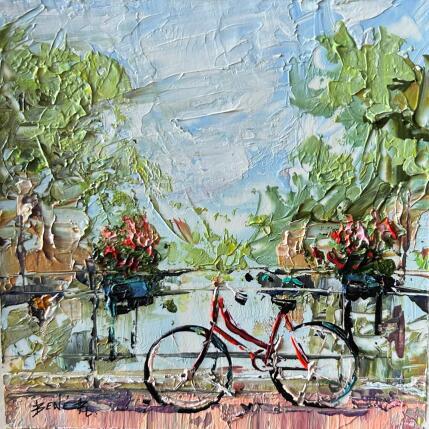 Painting crimson bloom by Rodrigues Bené | Painting Figurative Acrylic Urban