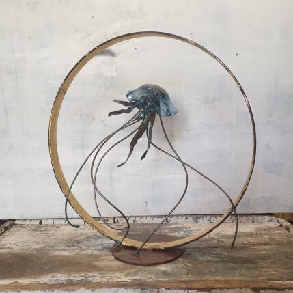 Sculpture Méduse by Eres Nicolas | Sculpture Figurative Metal Animals
