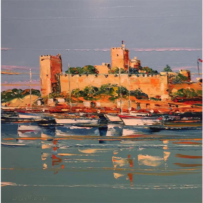 Gemälde Château de Bodrum Turquie von Corbière Liisa | Gemälde Figurativ Öl Landschaften