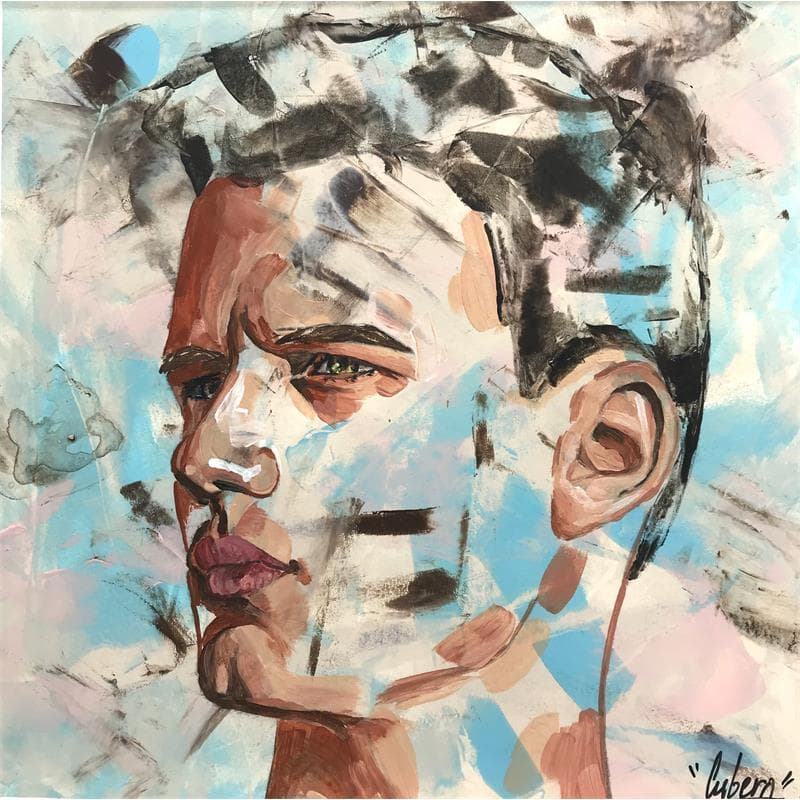 Painting 10B by Cubero Nathalie | Painting Figurative Mixed Portrait