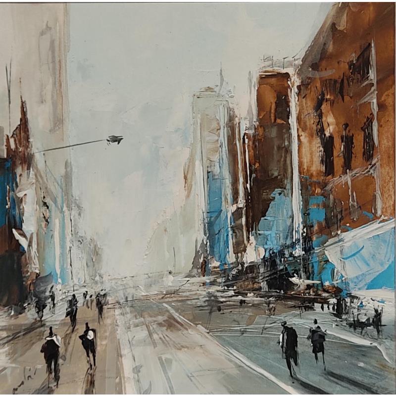 Painting City by Poumelin Richard | Painting Figurative Oil Urban