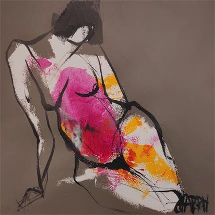 Painting Femme by Chaperon Martine | Painting Figurative Acrylic Nude