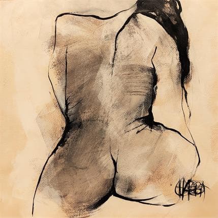Painting Cuivré 9 by Chaperon Martine | Painting Figurative Mixed Nude