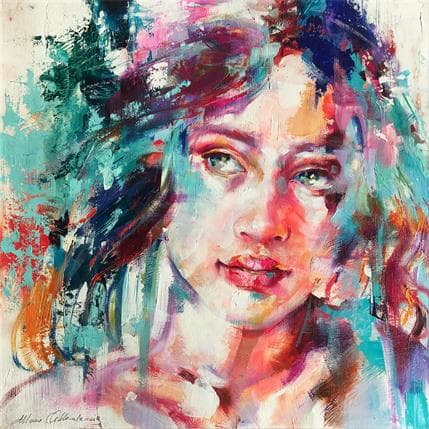 Painting Eunice by Abbondanzia Monica | Painting Figurative Mixed Portrait