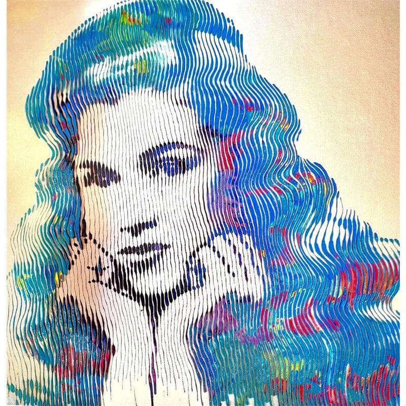 Painting Young Marilyn Monroe by Schroeder Virginie | Painting Pop-art Acrylic Pop icons