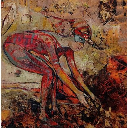 Gemälde L'automne von Machi | Gemälde Figurativ Acryl, Öl Alltagsszenen