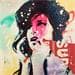 Peinture Amy Winehouse 2 par Mestres Sergi | Tableau Pop-art Icones Pop Graffiti