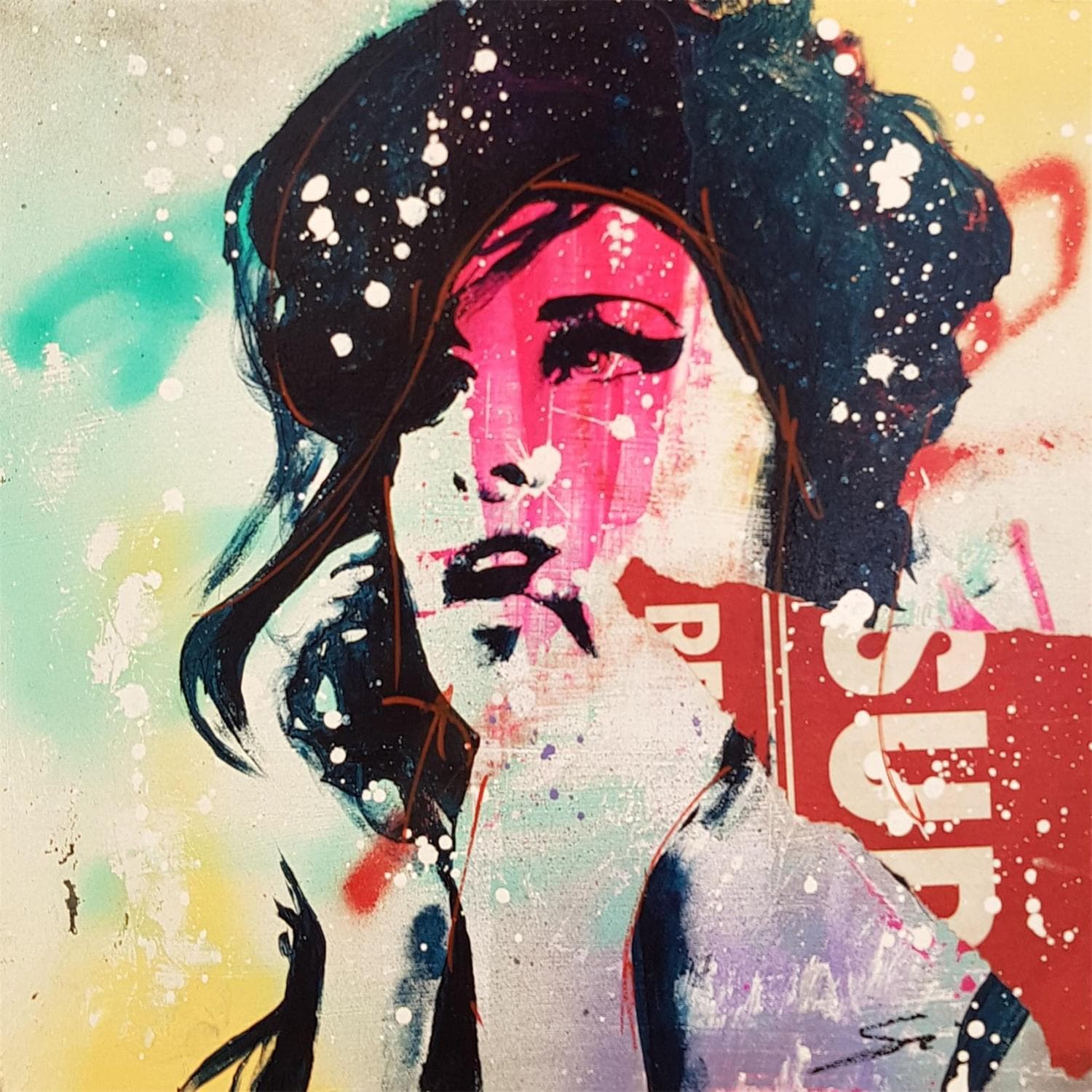 ▷ Painting Amy Winehouse 2 by Mestres Sergi