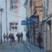 Peinture On a rendez-vous à la Candela par Abbatucci Violaine | Tableau Figuratif Aquarelle Paysages Vues urbaines scènes de vie