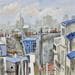 Gemälde Toits de Paris vue des Invalides von Lallemand Yves | Gemälde Figurativ Urban Acryl