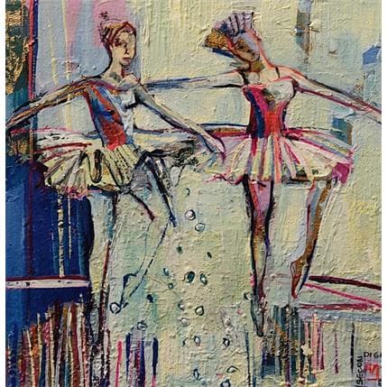 Gemälde Les danseuses 1 et 2 ... von Machi | Gemälde Figurativ Acryl, Öl Alltagsszenen