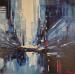 Painting DARK STREET by Bond Tetiana | Painting Figurative Urban Oil