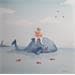 Peinture Paul, marin pêcheur par Marjoline Fleur | Tableau Art naïf Scènes de vie