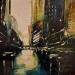 Painting DARK DOWNTOWN by Bond Tetiana | Painting Figurative Urban Oil