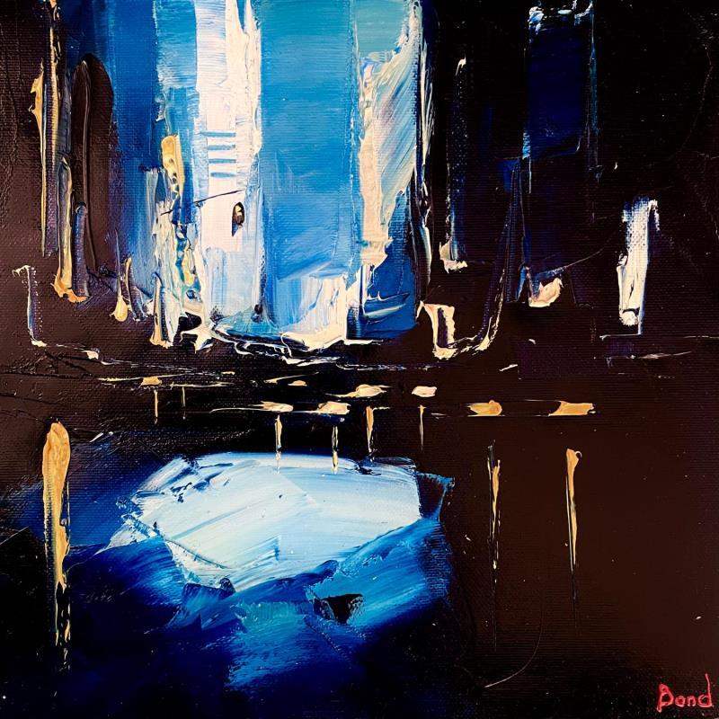 Painting BLUE NIGHT by Bond Tetiana | Painting Figurative Urban Oil