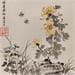 Painting Chrysanthème by Du Mingxuan | Painting Figurative Mixed Landscapes Animals