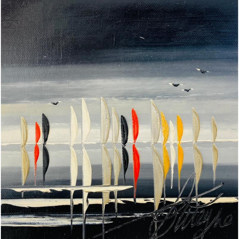 Painting Soireé en mer by Fonteyne David | Painting Figurative Acrylic, Oil Landscapes