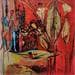 Gemälde Rouges dans le cirque von Machi | Gemälde Figurativ Alltagsszenen Öl Acryl