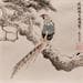 Painting Pheasant by Du Mingxuan | Painting Figurative Mixed Landscapes Animals