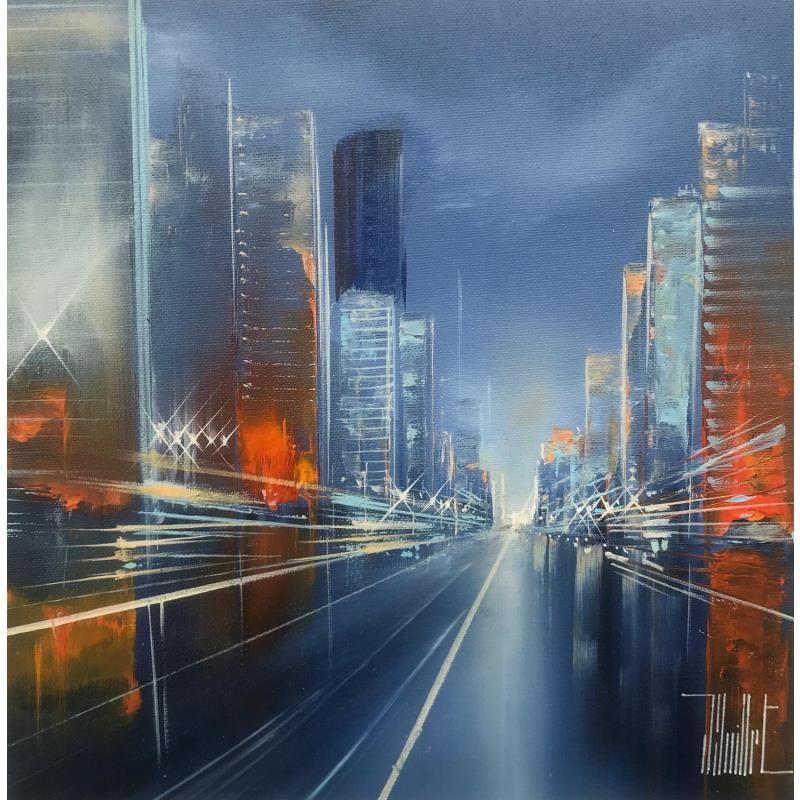 Painting cinematique by Guillet Jerome | Painting Figurative Urban Oil Acrylic