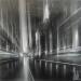 Painting black and white vertigo by Guillet Jerome | Painting Figurative Urban Oil Acrylic