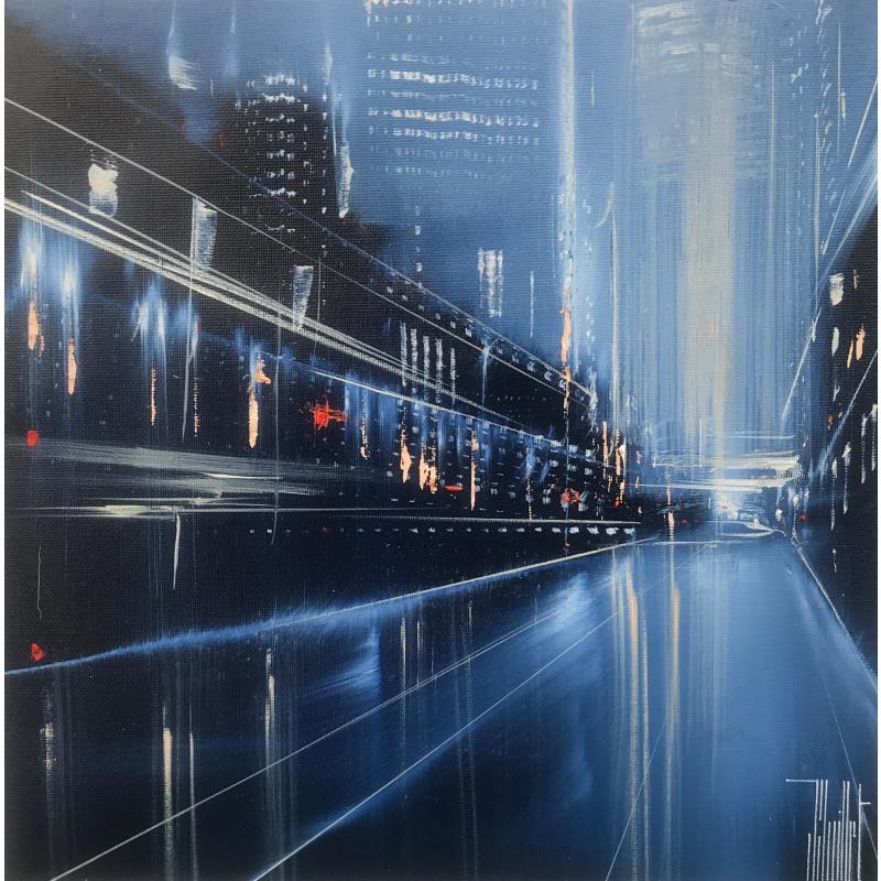 Painting lights and blow by Guillet Jerome | Painting Figurative Acrylic, Oil Urban