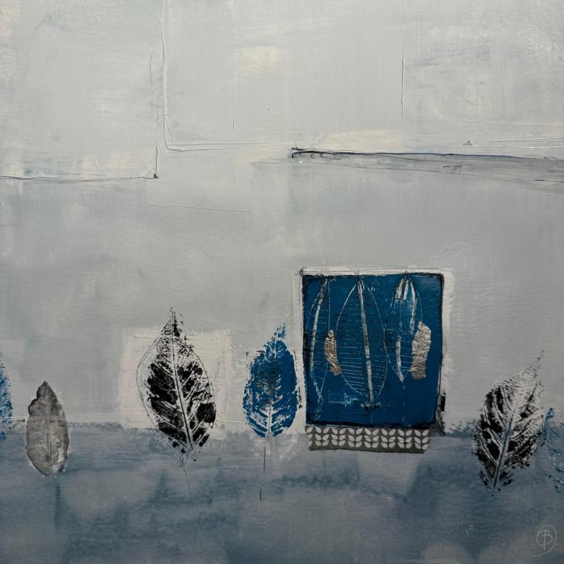 Painting fremissement de l'hiver 1 by Lau Blou | Painting Abstract Landscapes Acrylic