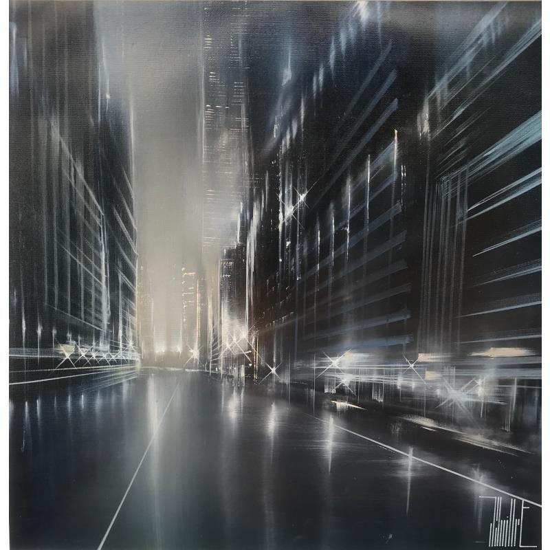 Gemälde lights and dust von Guillet Jerome | Gemälde Figurativ Acryl, Öl Urban