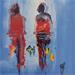 Painting toi en rouge by Raffin Christian | Painting Figurative Acrylic Life style