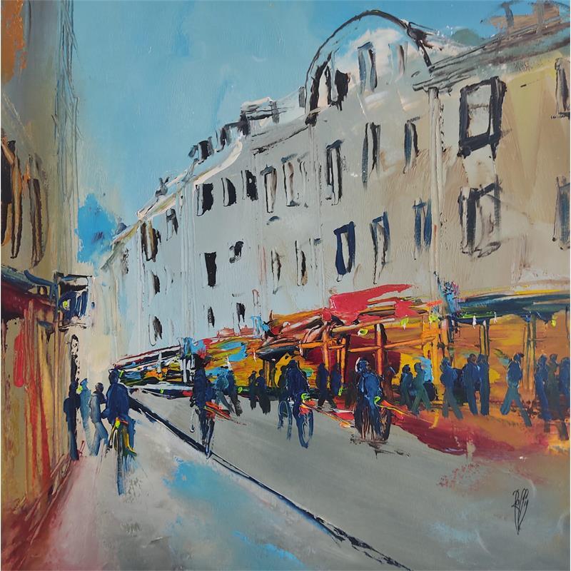 Painting Rue d'Amsterdam by Raffin Christian | Painting Figurative Life style Oil Acrylic