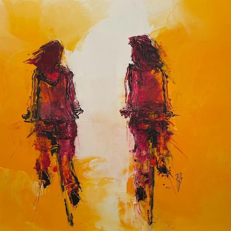 Painting orangee by Raffin Christian | Painting Figurative Acrylic, Oil Life style